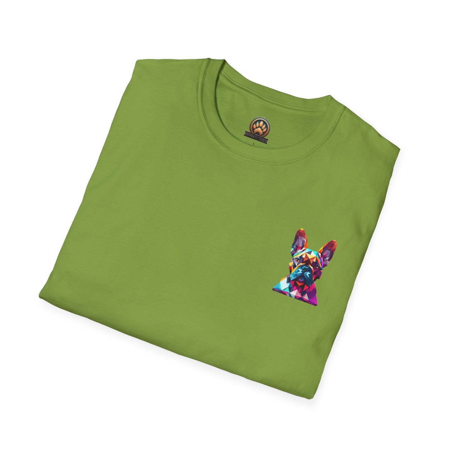 Polygon Style French Bull Dog T-Shirt - Pocket & Large Back Print