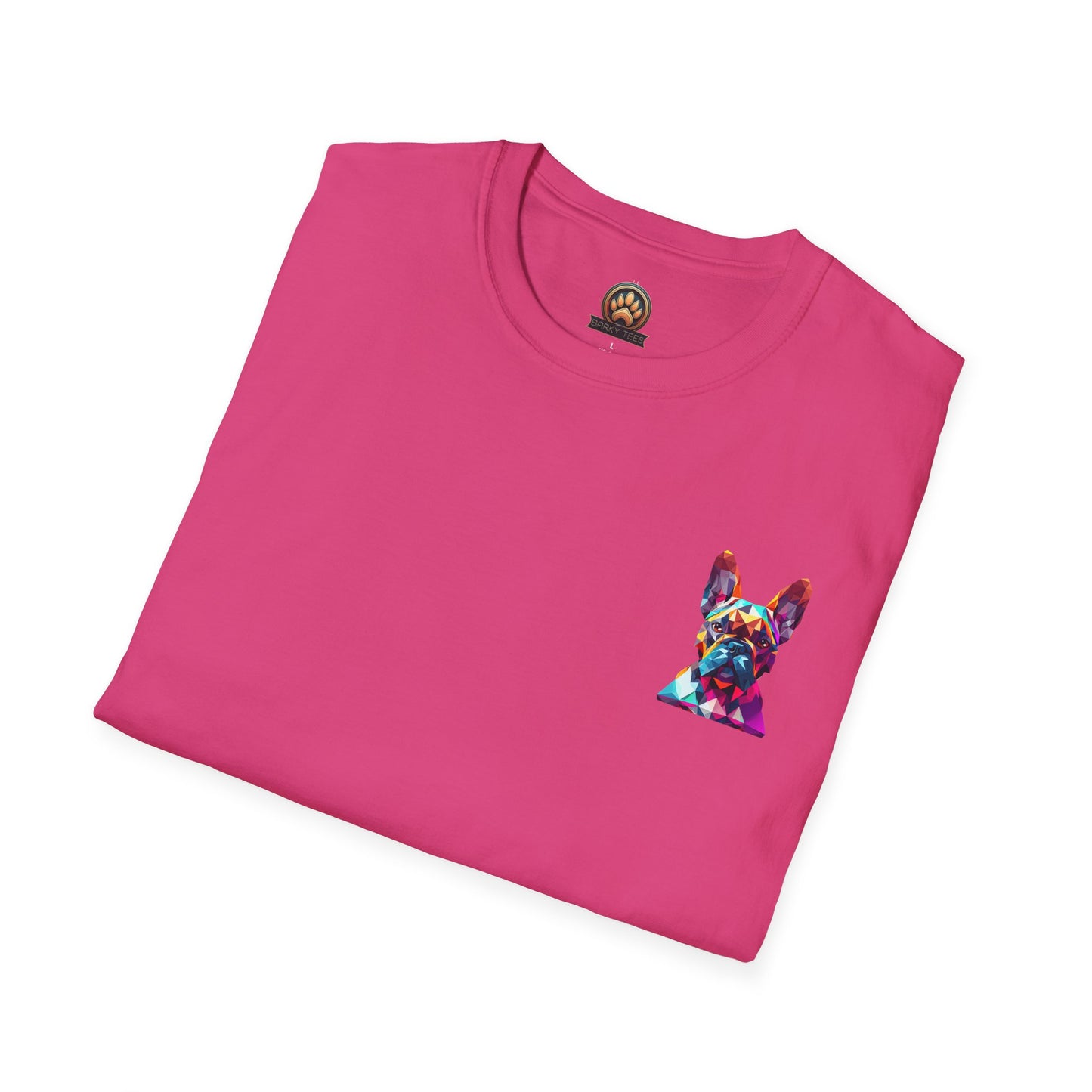Polygon Style French Bull Dog T-Shirt - Pocket & Large Back Print