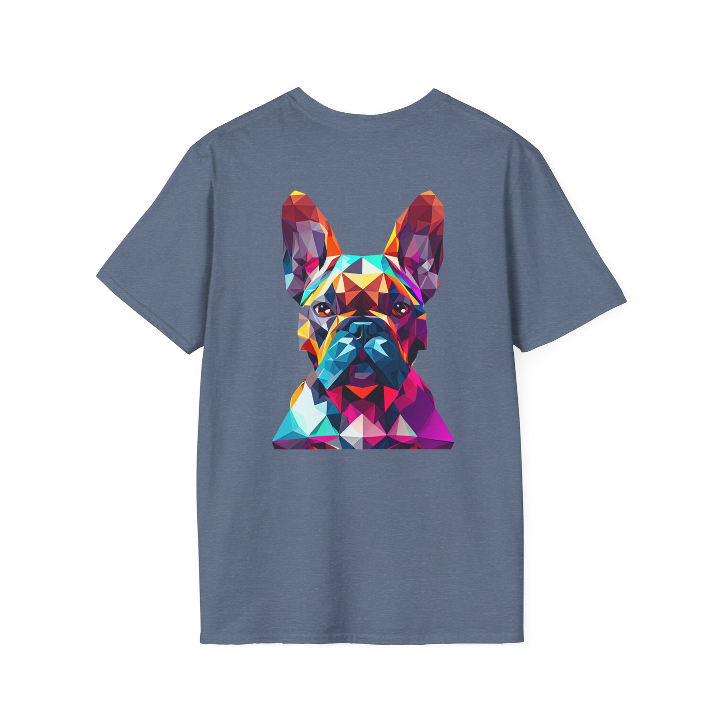 Polygon Style French Bull Dog T-Shirt - Pocket & Large Back Print