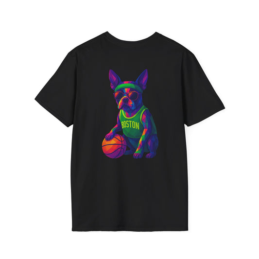 Boston Terrier Basketball Tee - Pocket & Large Back Print