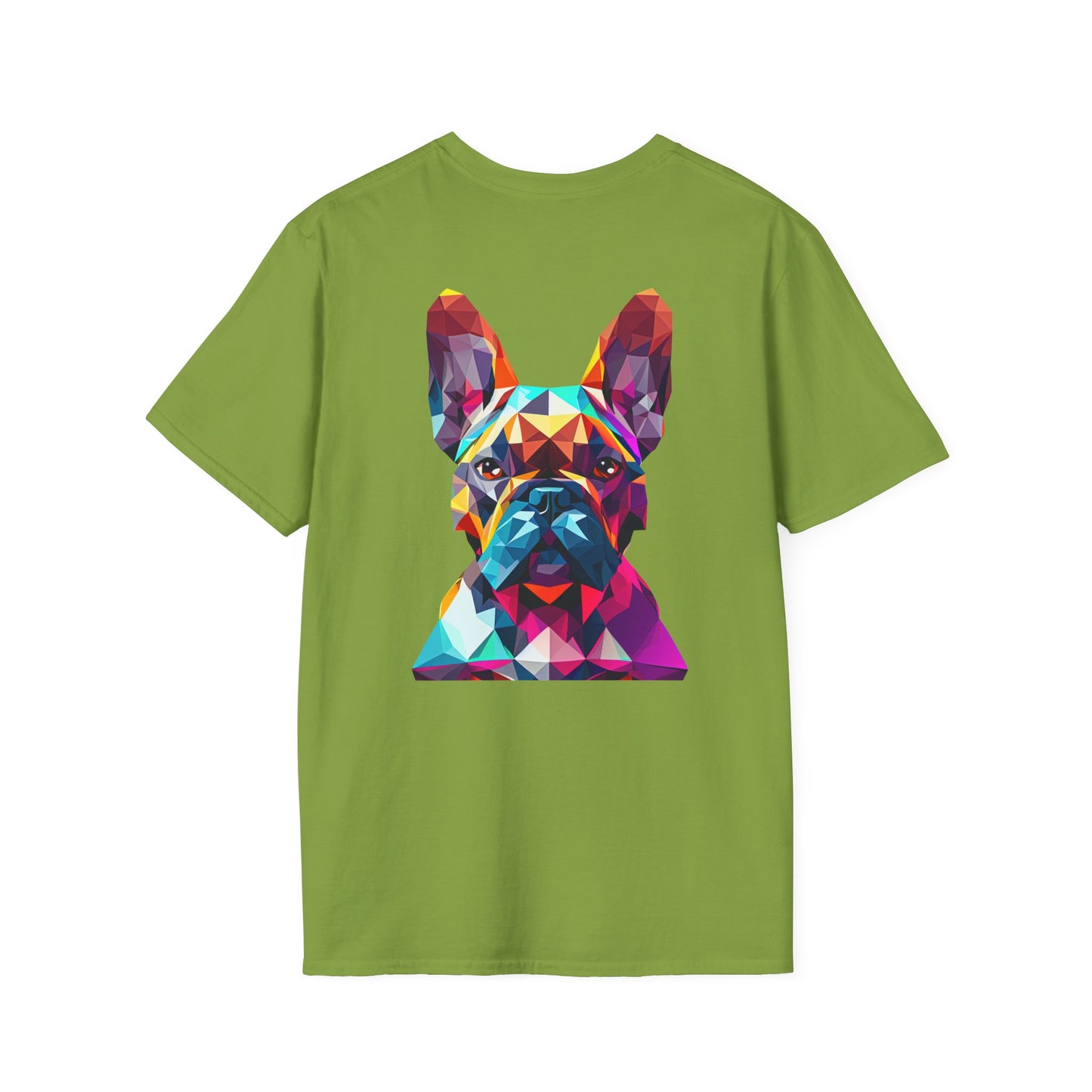 Polygon Style French Bull Dog T-Shirt - Pocket & Large Back Print