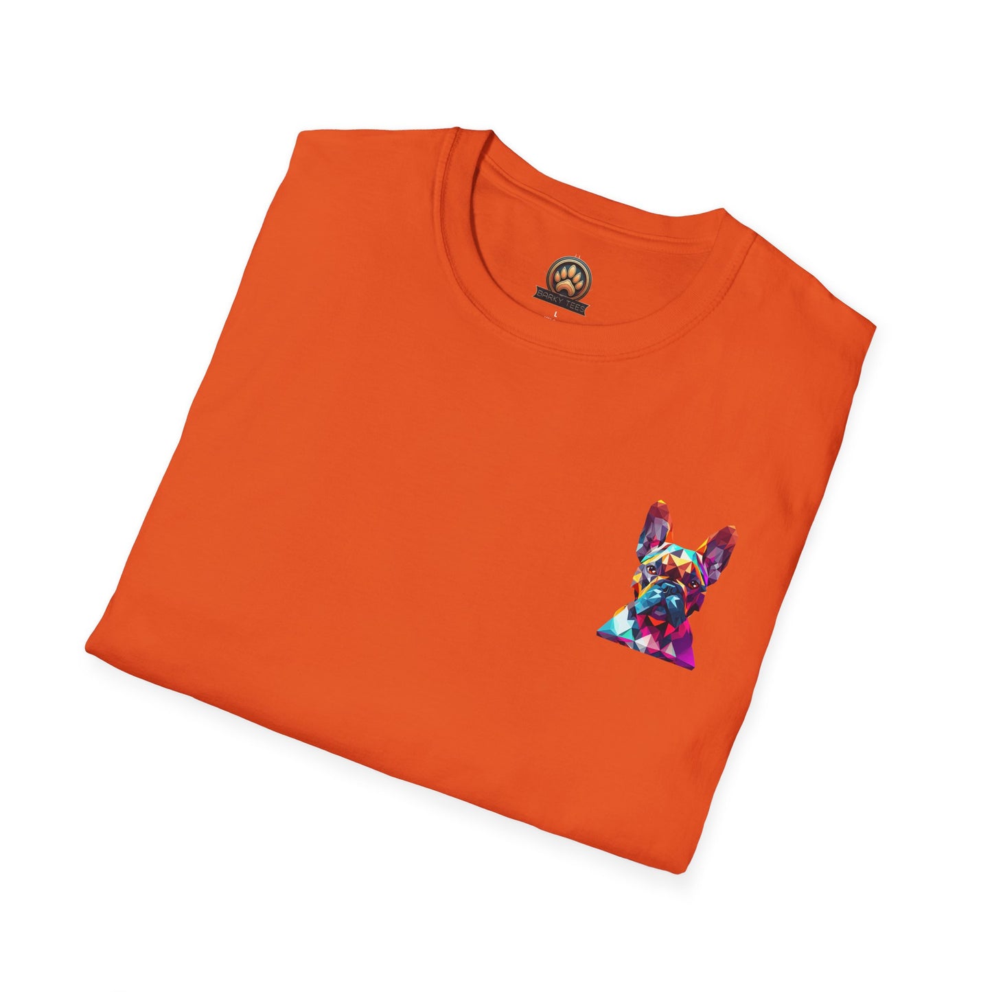 Polygon Style French Bull Dog T-Shirt - Pocket & Large Back Print