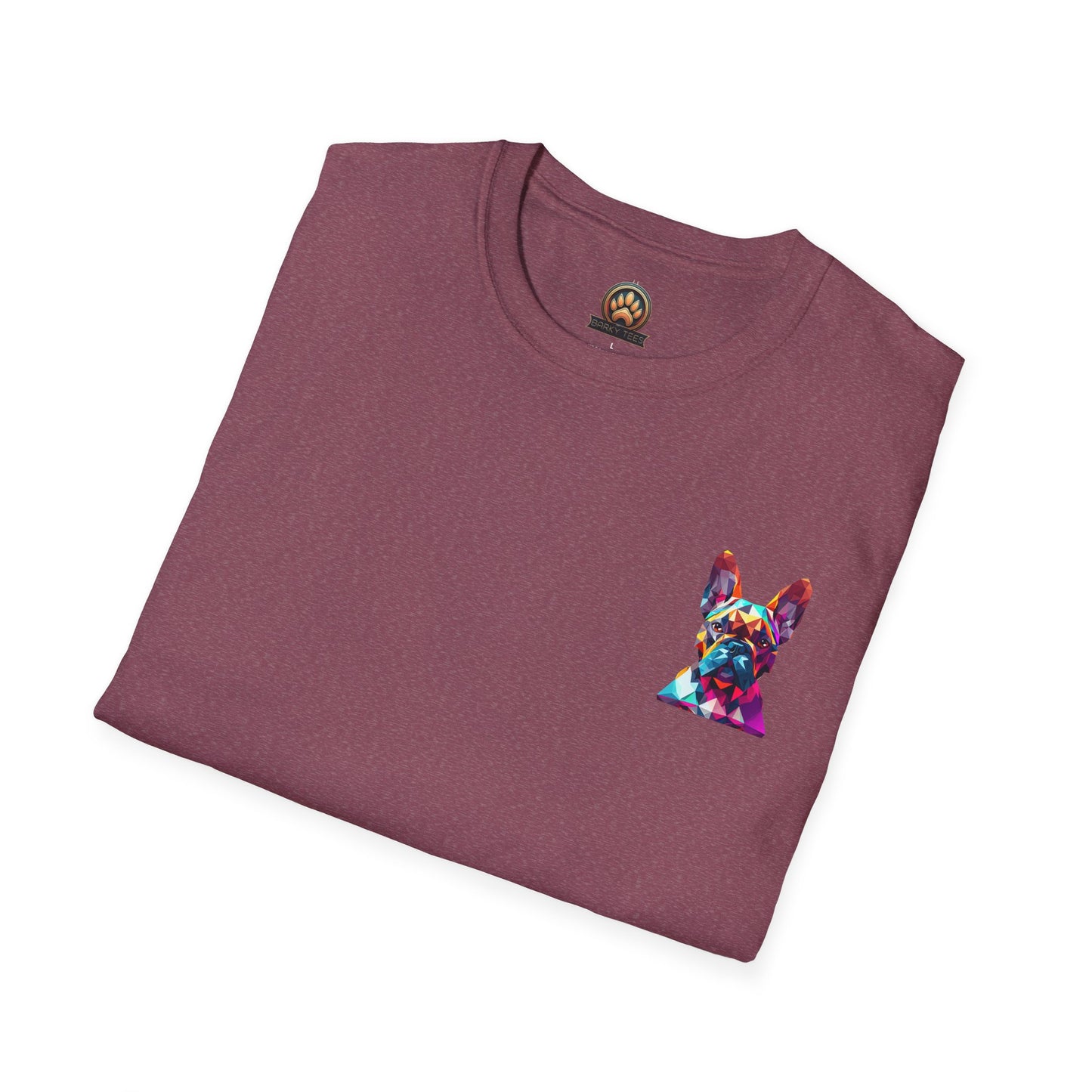 Polygon Style French Bull Dog T-Shirt - Pocket & Large Back Print