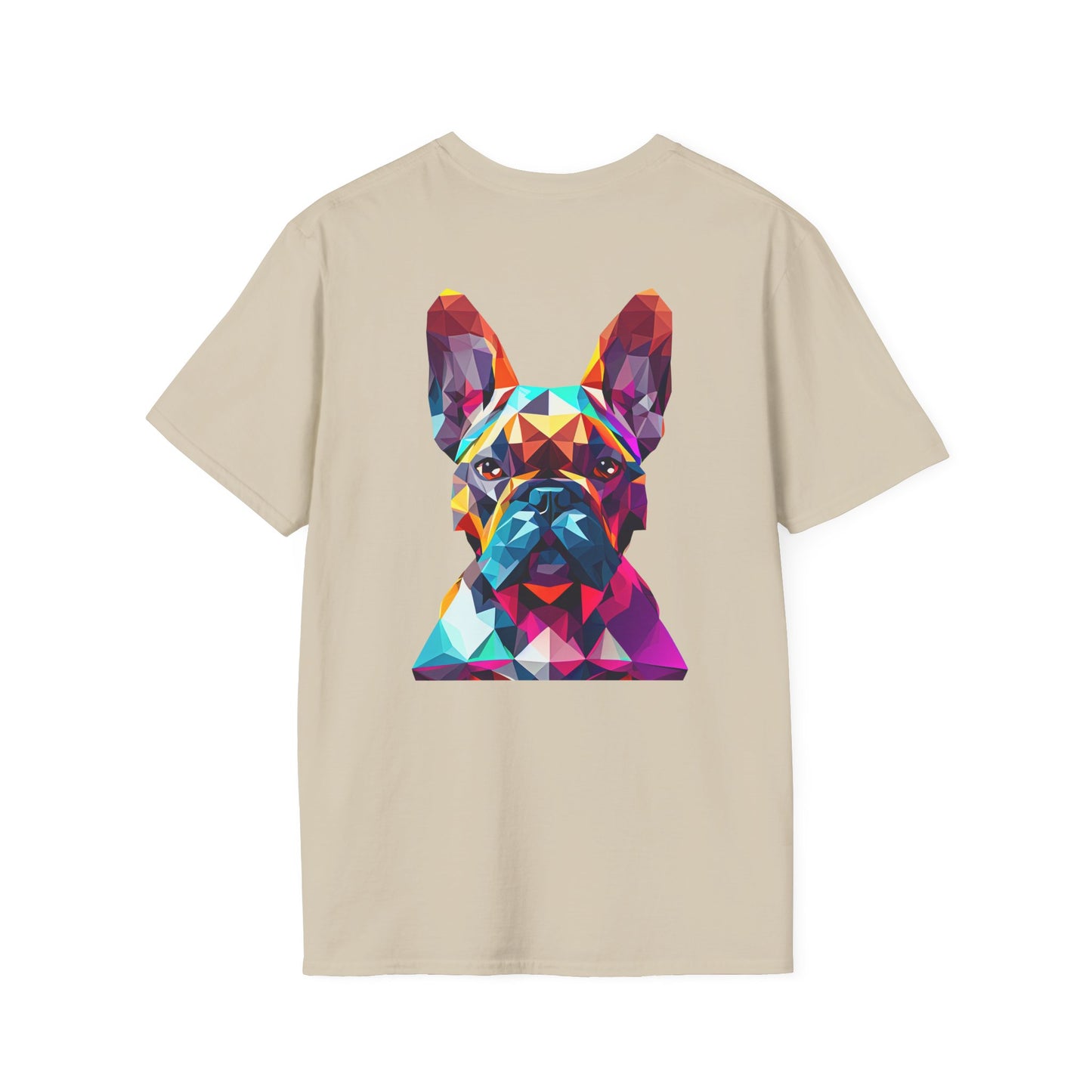 Polygon Style French Bull Dog T-Shirt - Pocket & Large Back Print