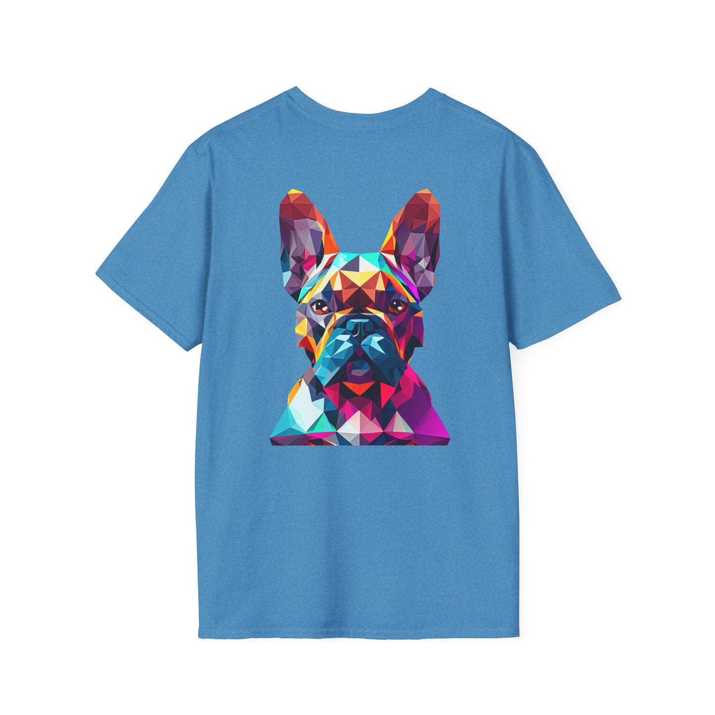 Polygon Style French Bull Dog T-Shirt - Pocket & Large Back Print