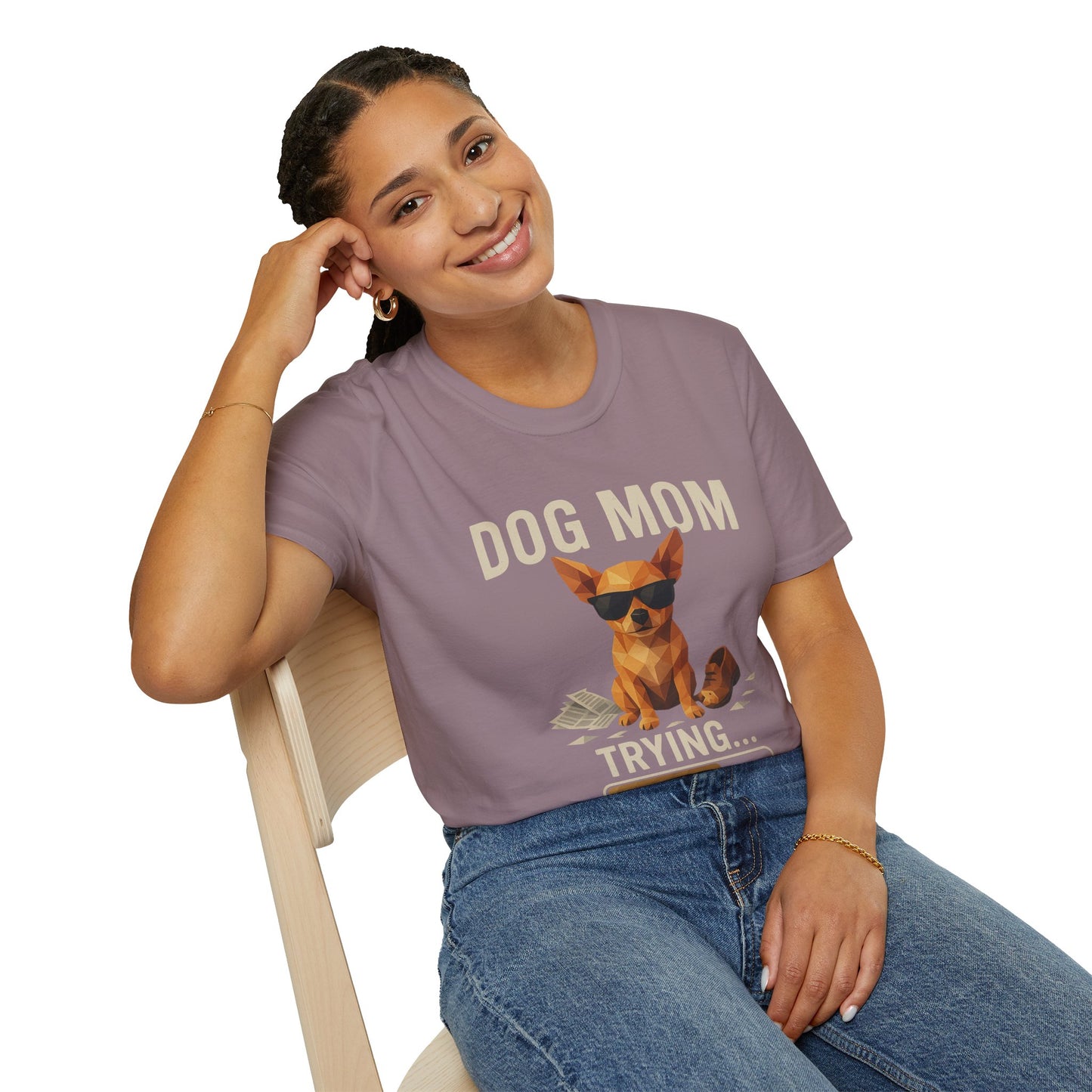 Dog Mom... Trying - Large Front Print Only