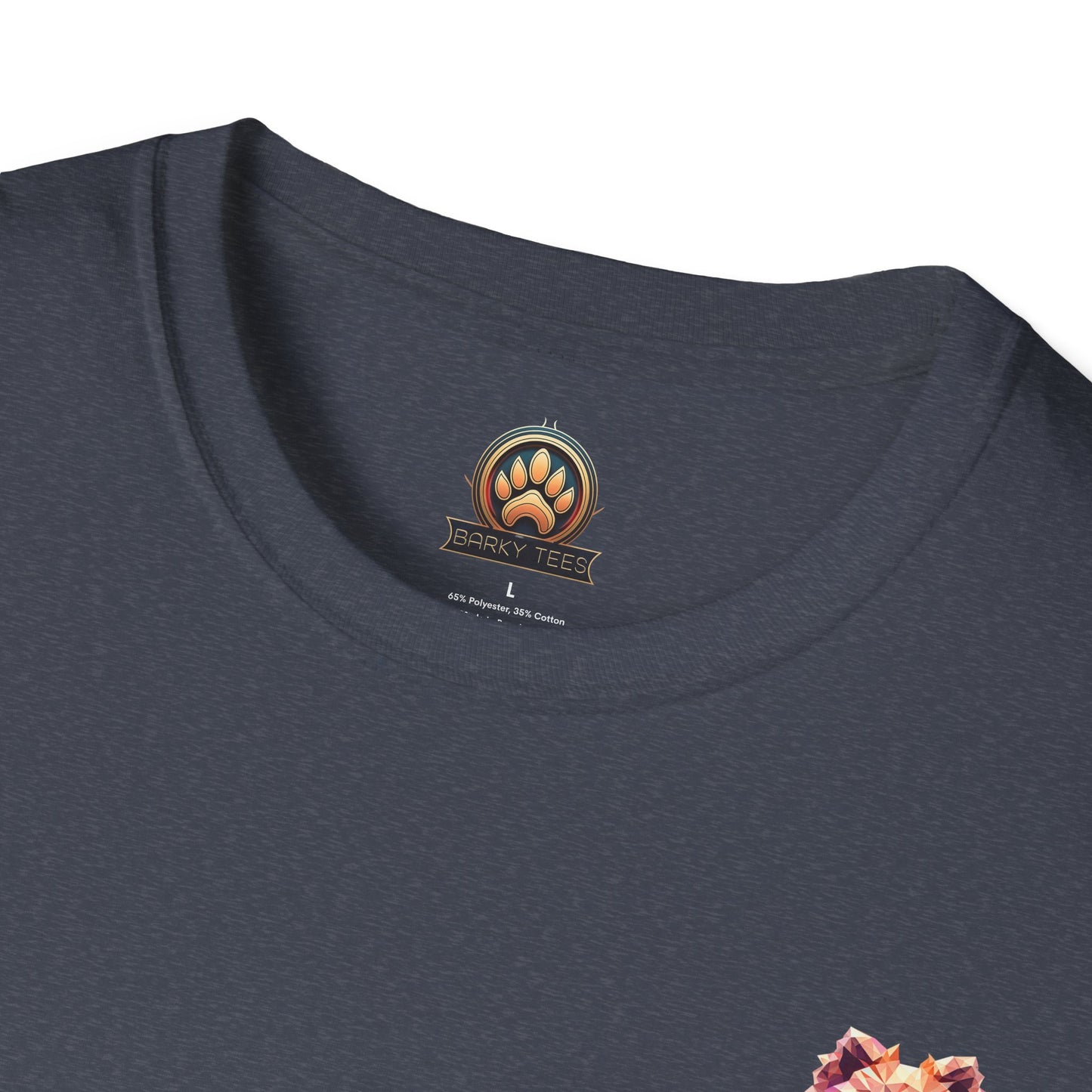 Polygon Pomeranian Dog T-Shirt - Pocket & Large Back Print