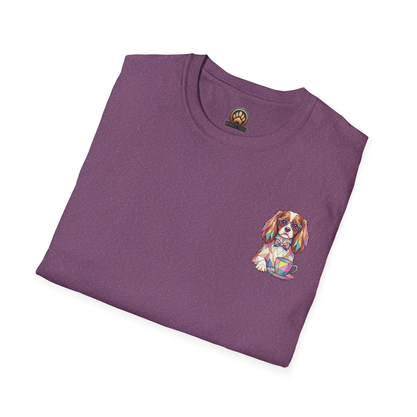 Tea Party Cavalier King Charles Tee - Pocket & Large Back Print