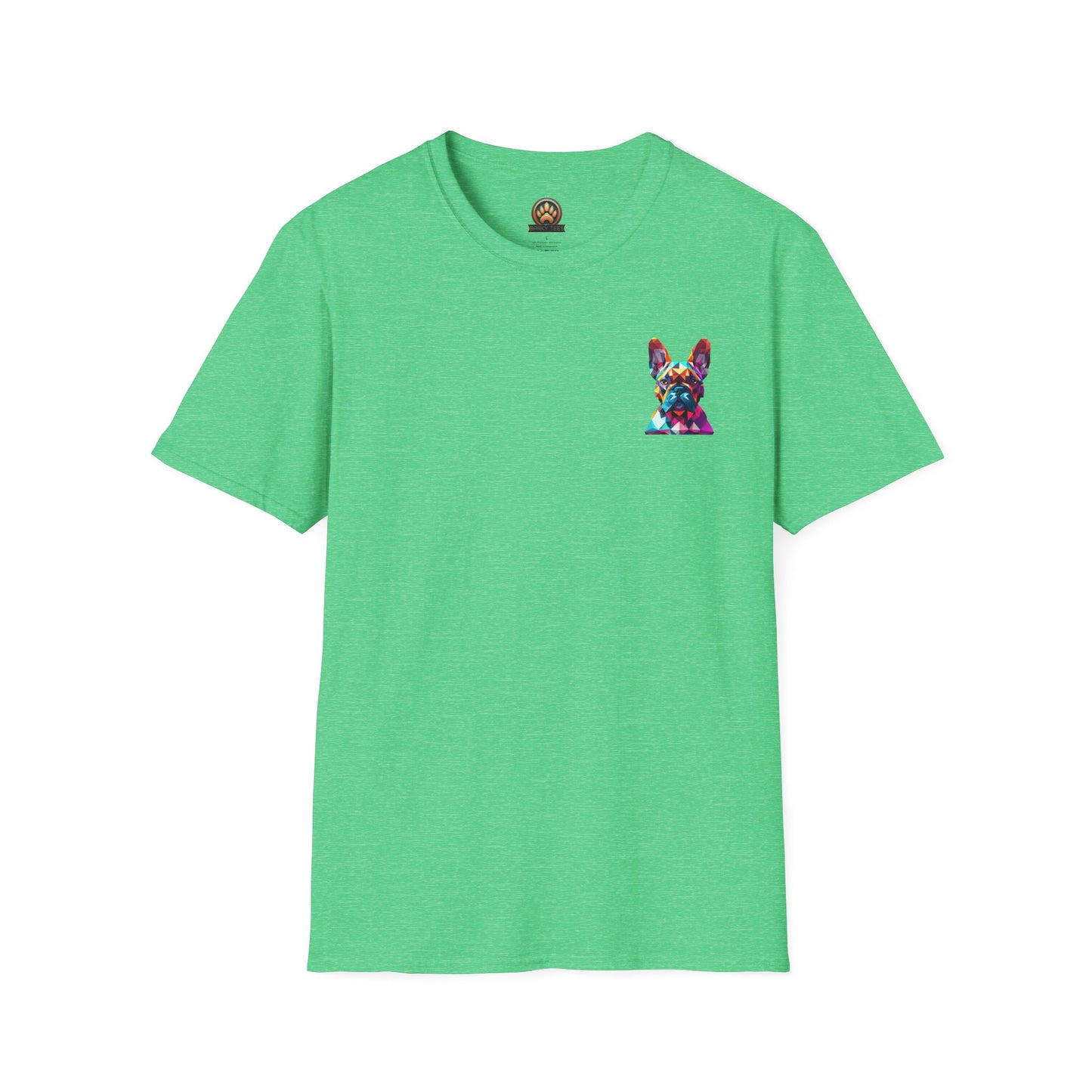 Polygon Style French Bull Dog T-Shirt - Pocket & Large Back Print