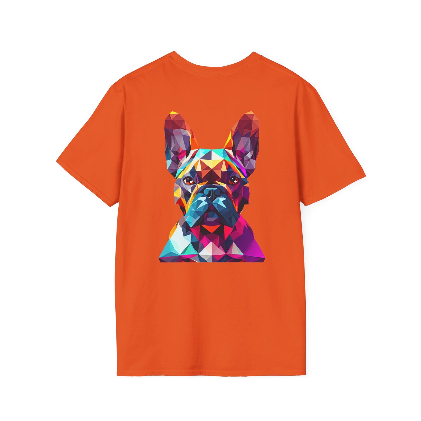 Polygon Style French Bull Dog T-Shirt - Pocket & Large Back Print
