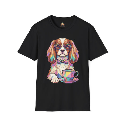 Tea Party Cavalier King Charles Tee - Large Front Print