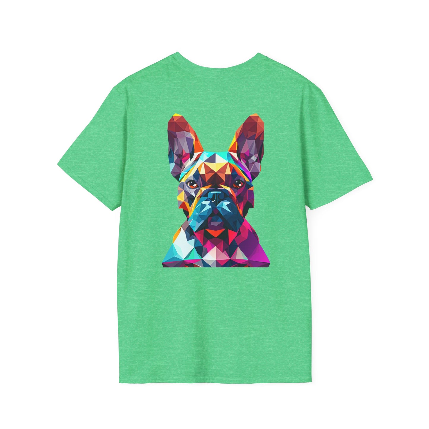 Polygon Style French Bull Dog T-Shirt - Pocket & Large Back Print