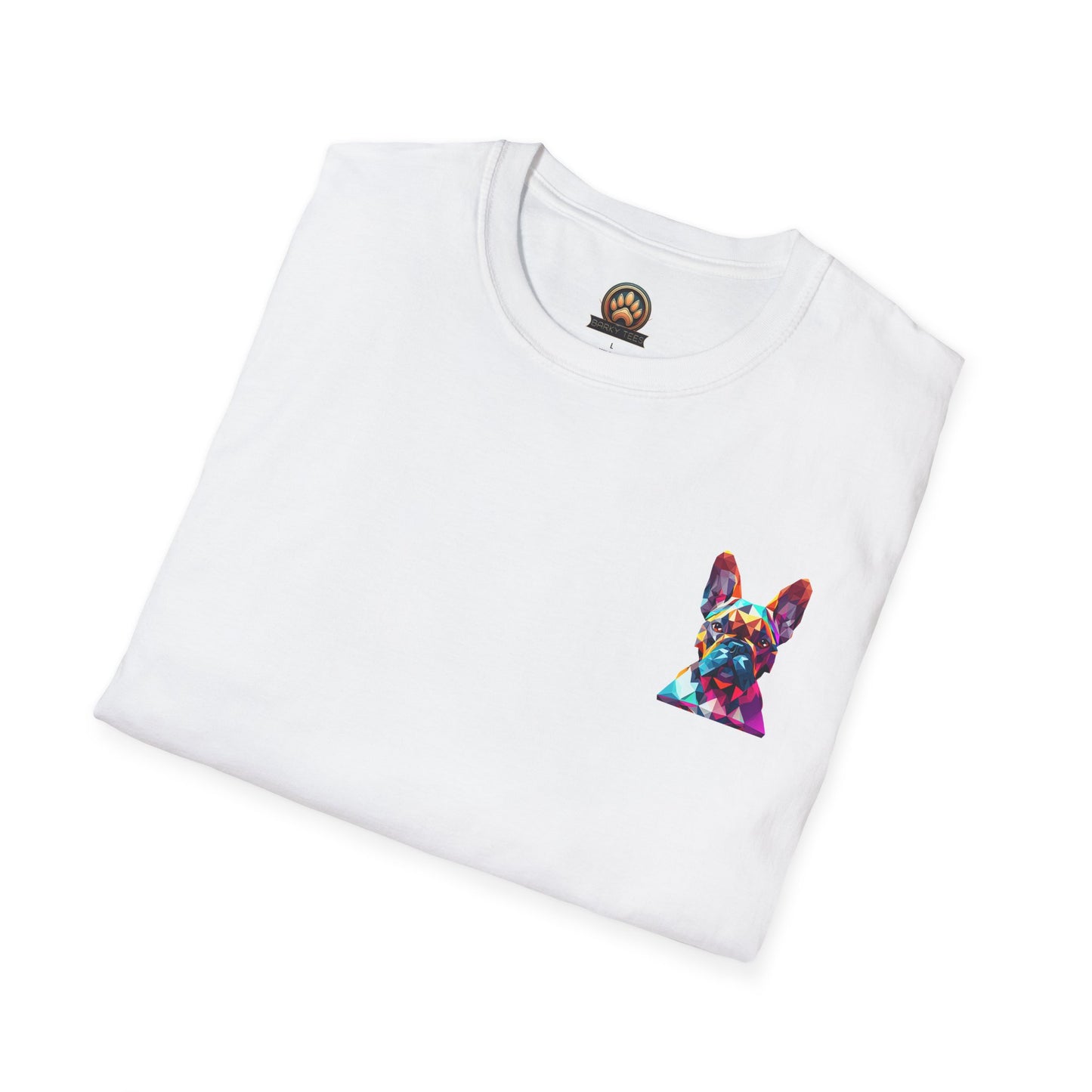 Polygon Style French Bull Dog T-Shirt - Pocket & Large Back Print