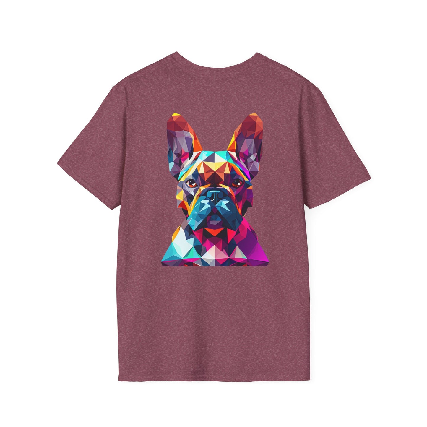 Polygon Style French Bull Dog T-Shirt - Pocket & Large Back Print