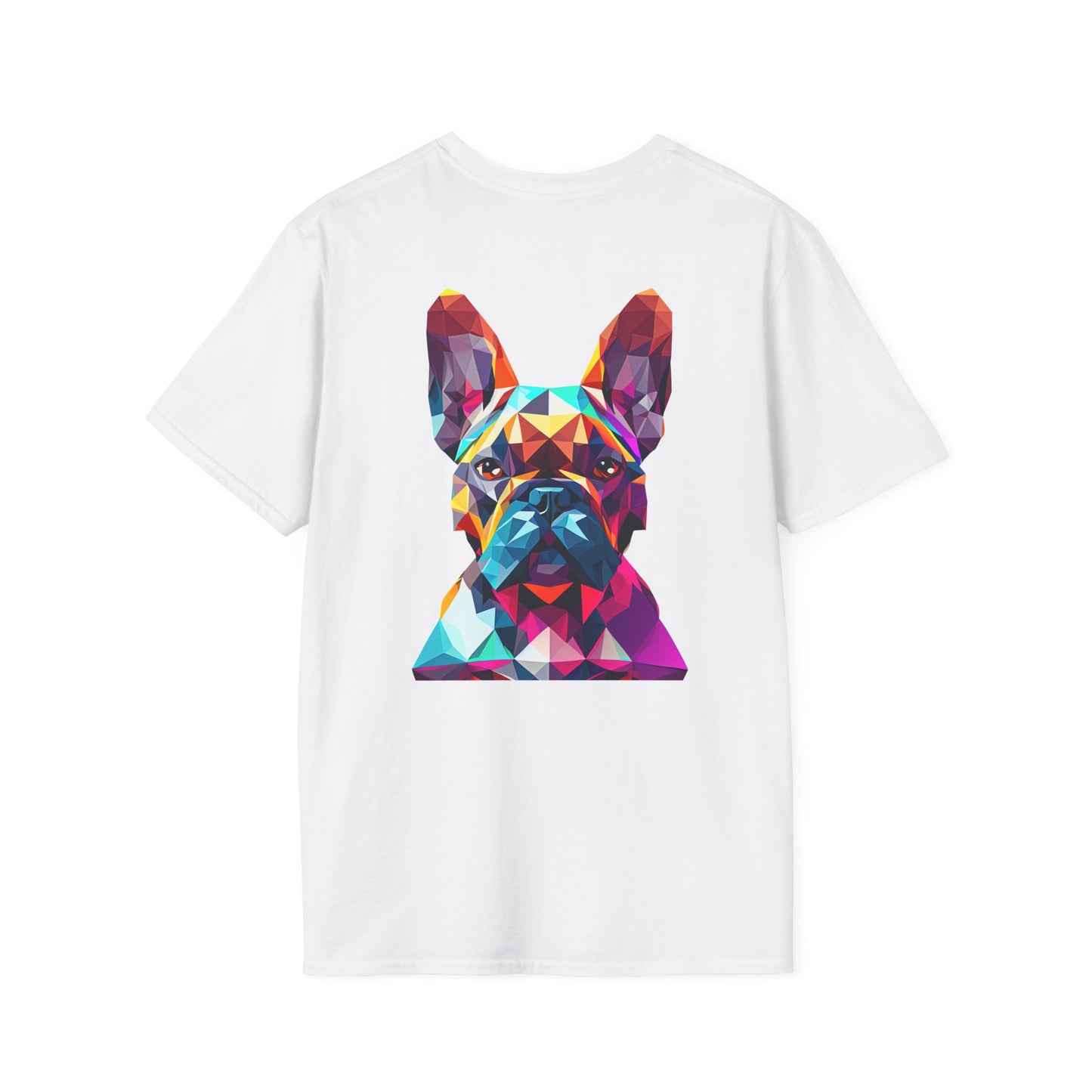 Polygon Style French Bull Dog T-Shirt - Pocket & Large Back Print