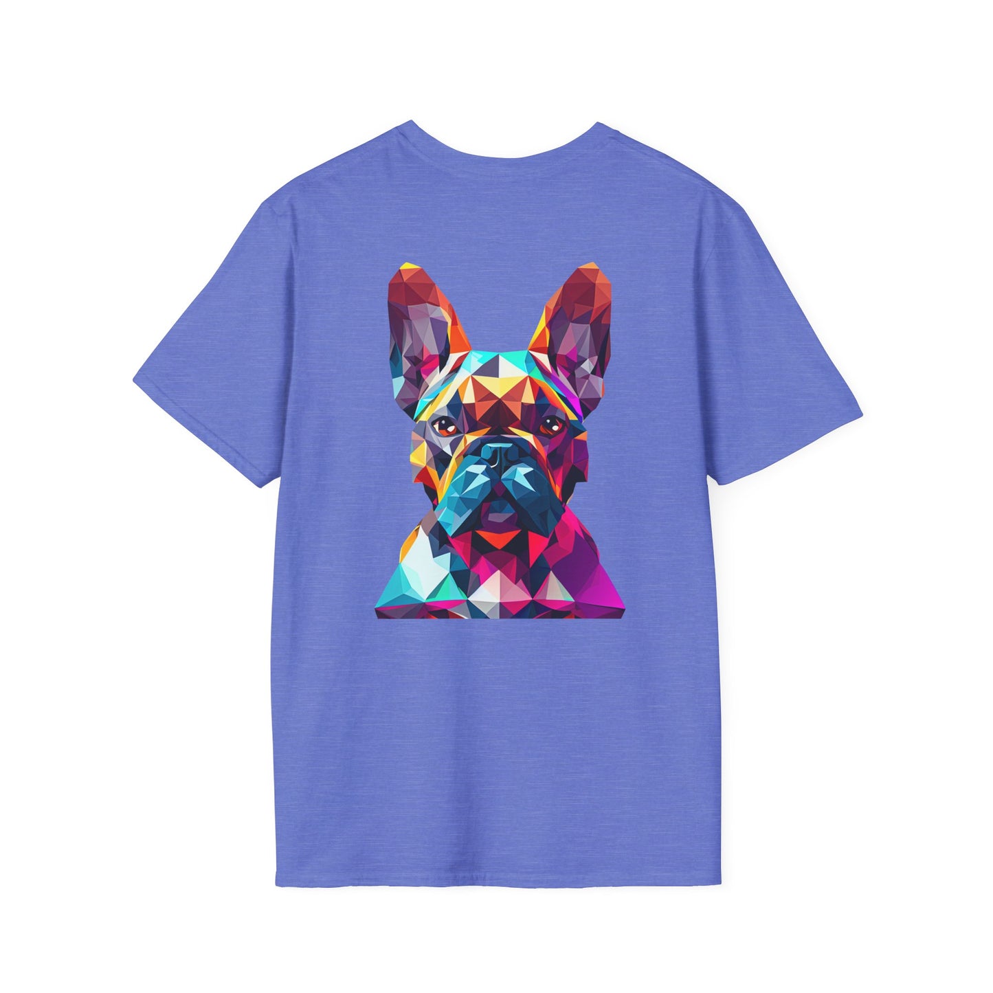 Polygon Style French Bull Dog T-Shirt - Pocket & Large Back Print