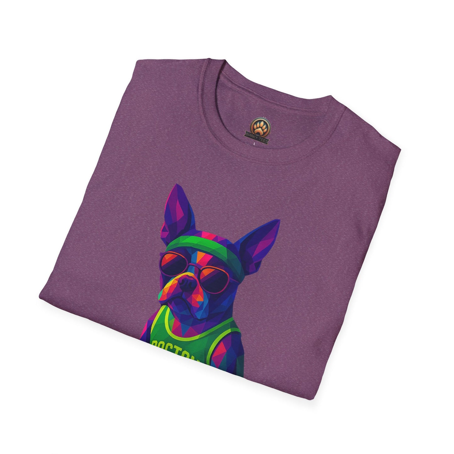 Boston Terrier Basketball Tee - Large Front Print