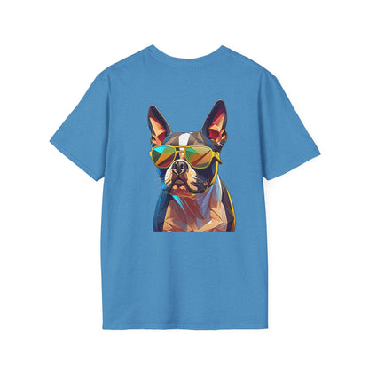 Sunny Boston Terrier Tee - Pocket & Large Back Print