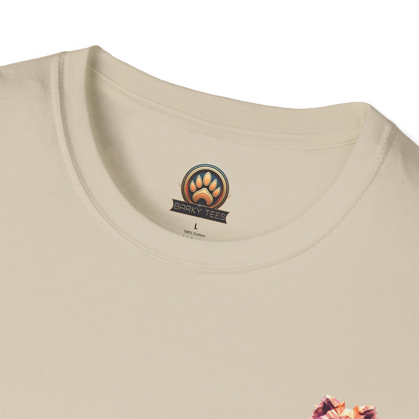 Polygon Pomeranian Dog T-Shirt - Pocket & Large Back Print