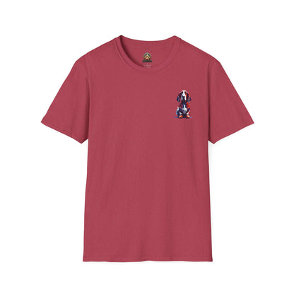Polygon Style Pop Art Basset Hound T-Shirt - Pocket & Large Back Print