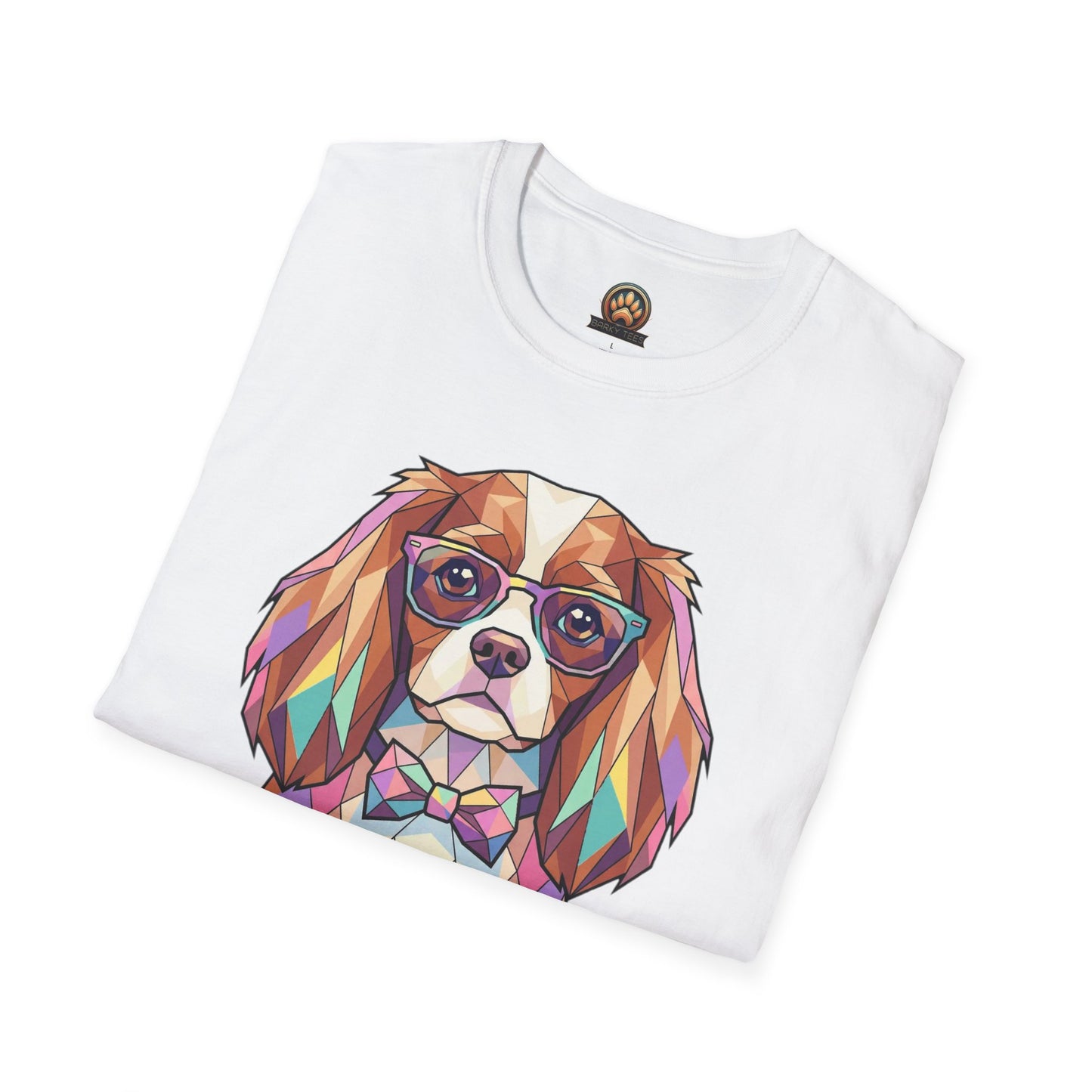 Tea Party Cavalier King Charles Tee - Large Front Print