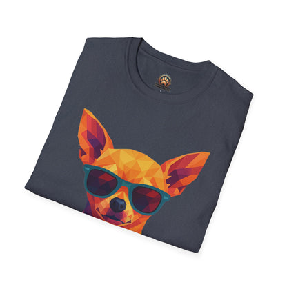 Dog Mom Tee – Polygon Chihuahua Edition - Large Front Print Only