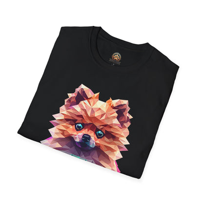 Polygon Pomeranian Tee - Large Front Print