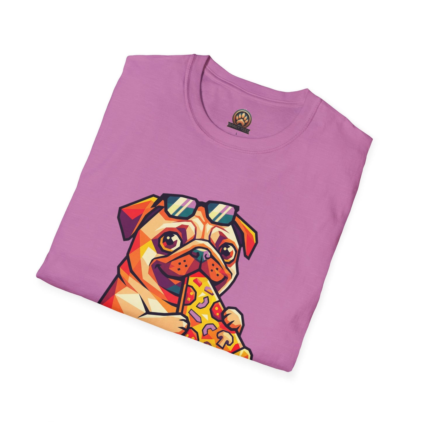 Pizza Pug Tee - Large Front Print