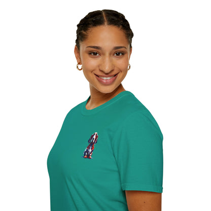 Polygon Style Pop Art Basset Hound T-Shirt - Pocket & Large Back Print