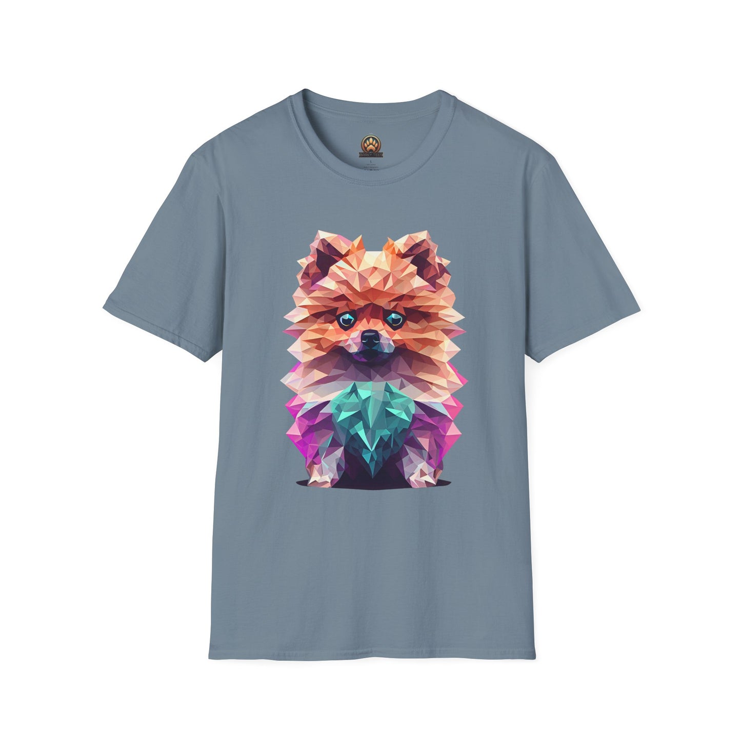 Polygon Pomeranian Tee - Large Front Print
