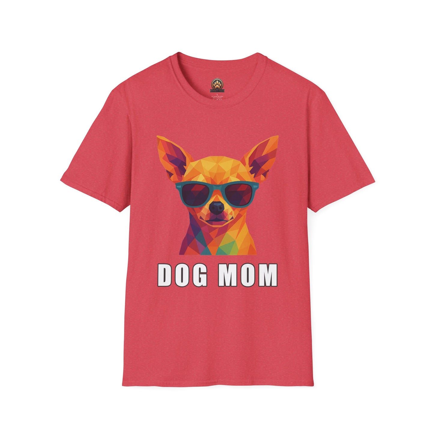 Dog Mom Tee – Polygon Chihuahua Edition - Large Front Print Only