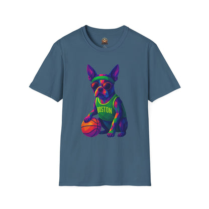 Boston Terrier Basketball Tee - Large Front Print