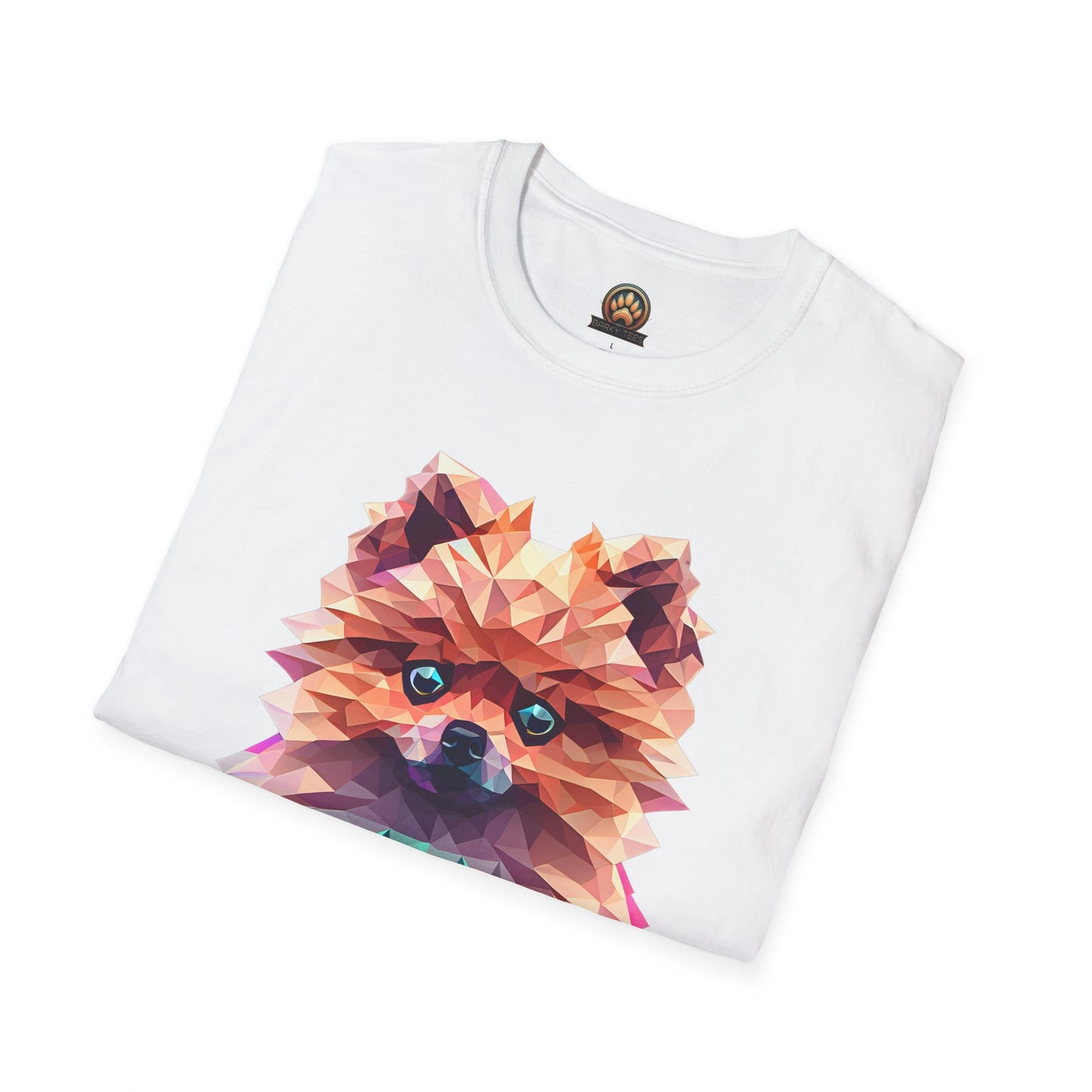 Polygon Pomeranian Tee - Large Front Print