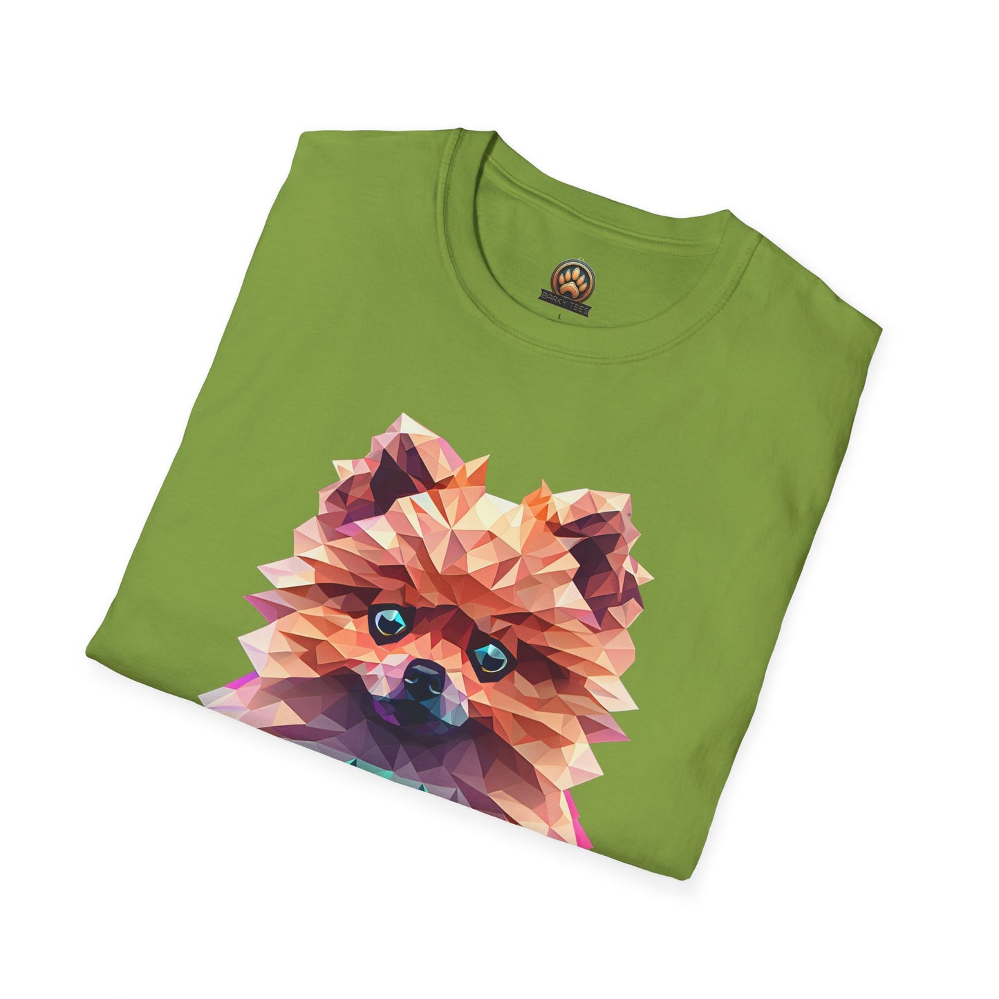 Polygon Pomeranian Tee - Large Front Print