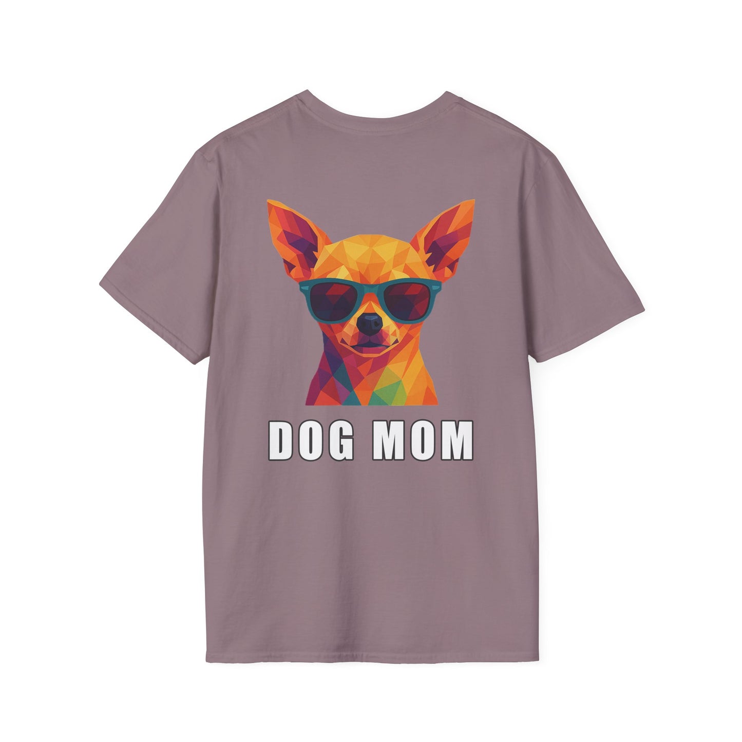 Dog Mom Tee – Polygon Chihuahua Edition - Pocket Logo and Large Back Print