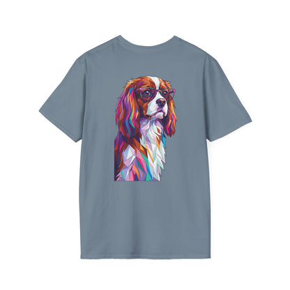 Portrait Cavalier King Charles Tee - Pocket & Large Back Print