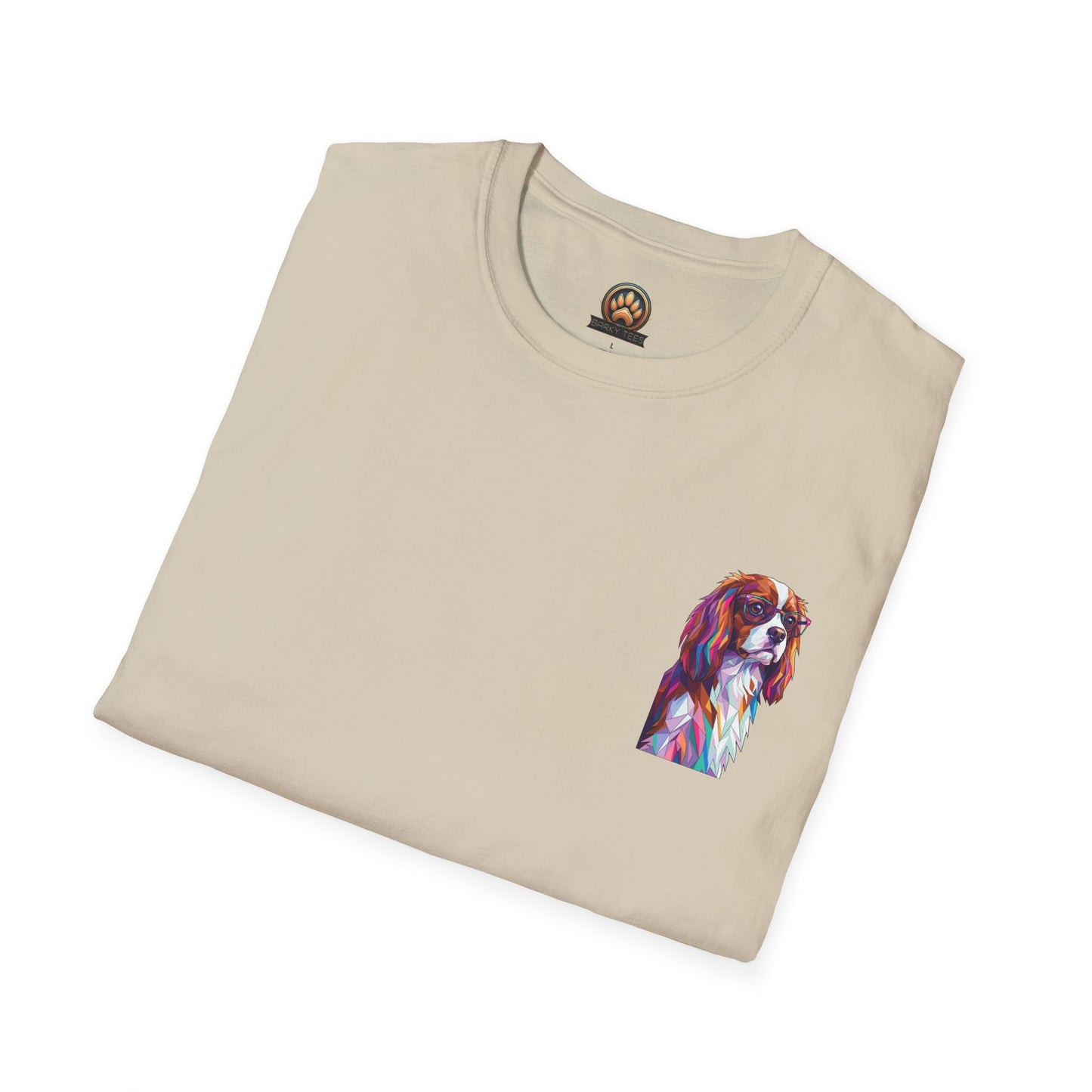 Portrait Cavalier King Charles Tee - Pocket & Large Back Print