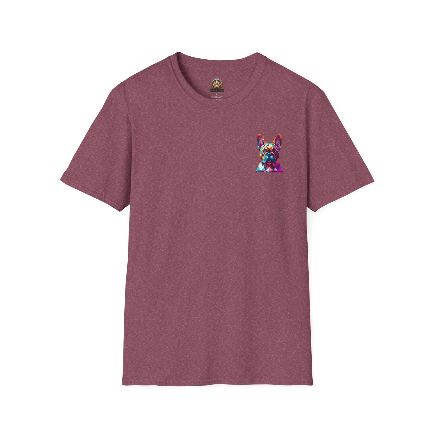 Polygon Style French Bull Dog T-Shirt - Pocket & Large Back Print