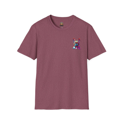 Polygon Style French Bull Dog T-Shirt - Pocket & Large Back Print