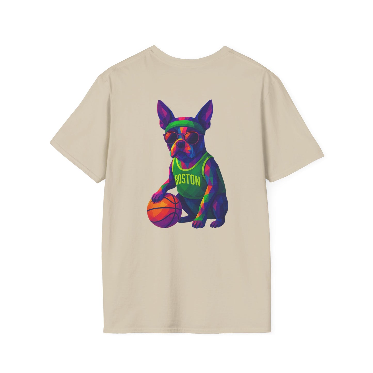 Boston Terrier Basketball Tee - Pocket & Large Back Print