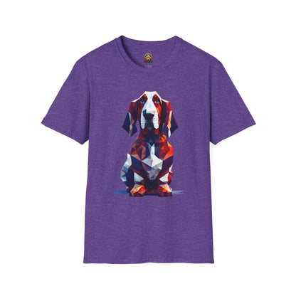 Polygon Basset Hound Tee - Large Front Print