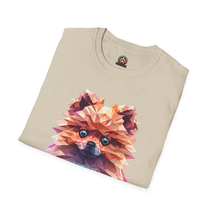Polygon Pomeranian Tee - Large Front Print