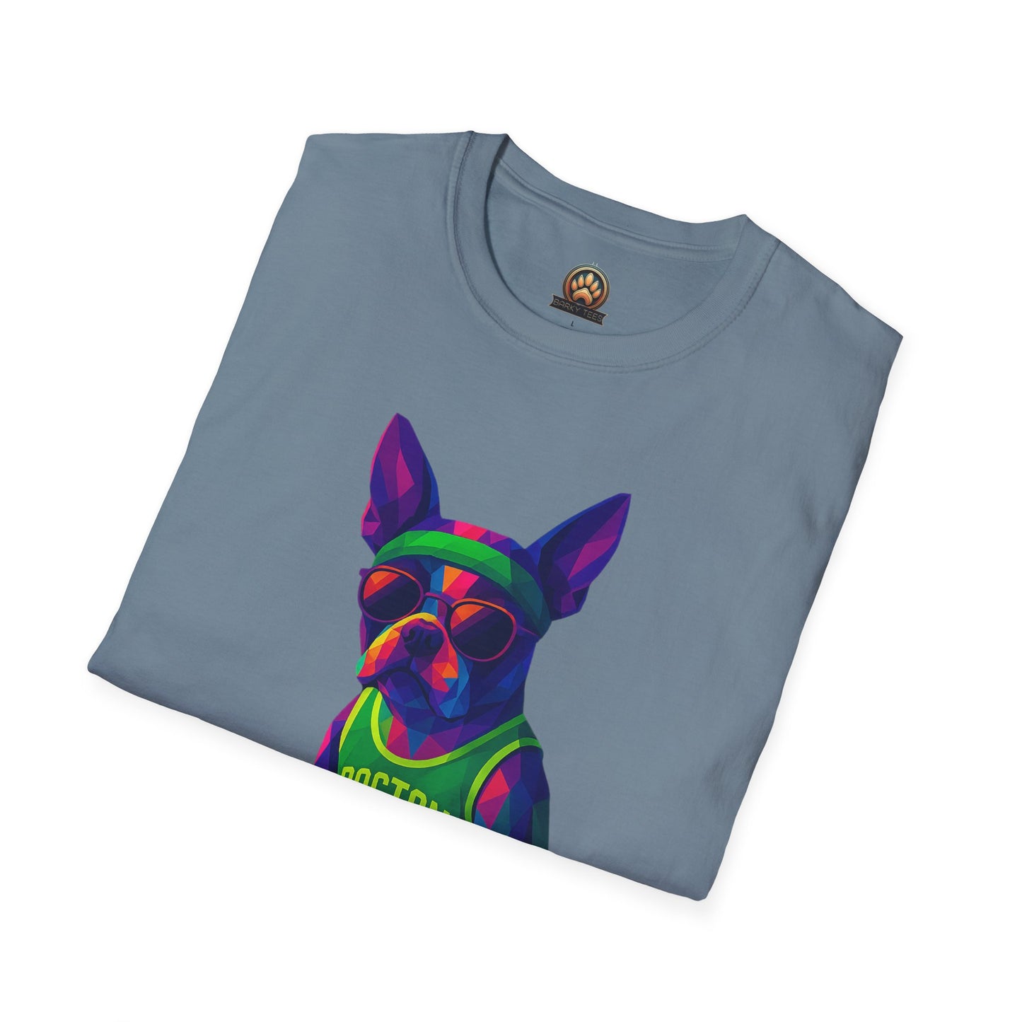 Boston Terrier Basketball Tee - Large Front Print