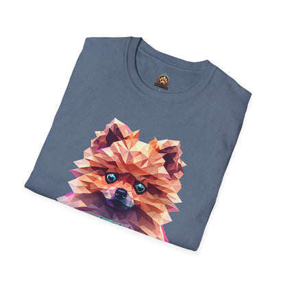 Polygon Pomeranian Tee - Large Front Print