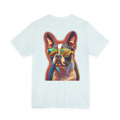 Shady Boston Terrier Tee - Pocket & Large Back Print