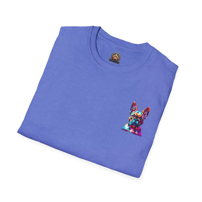 Polygon Style French Bull Dog T-Shirt - Pocket & Large Back Print