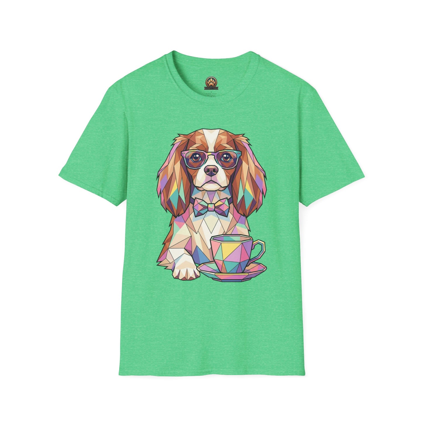Tea Party Cavalier King Charles Tee - Large Front Print