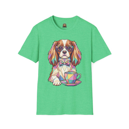 Tea Party Cavalier King Charles Tee - Large Front Print