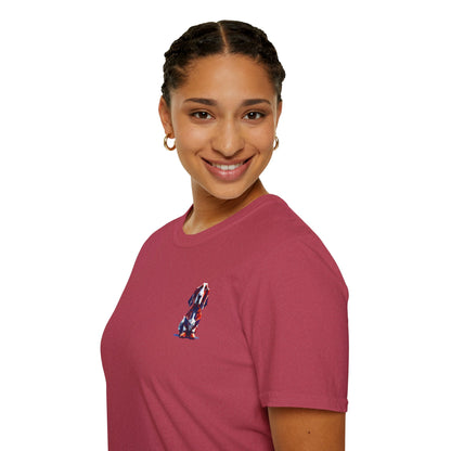 Polygon Style Pop Art Basset Hound T-Shirt - Pocket & Large Back Print