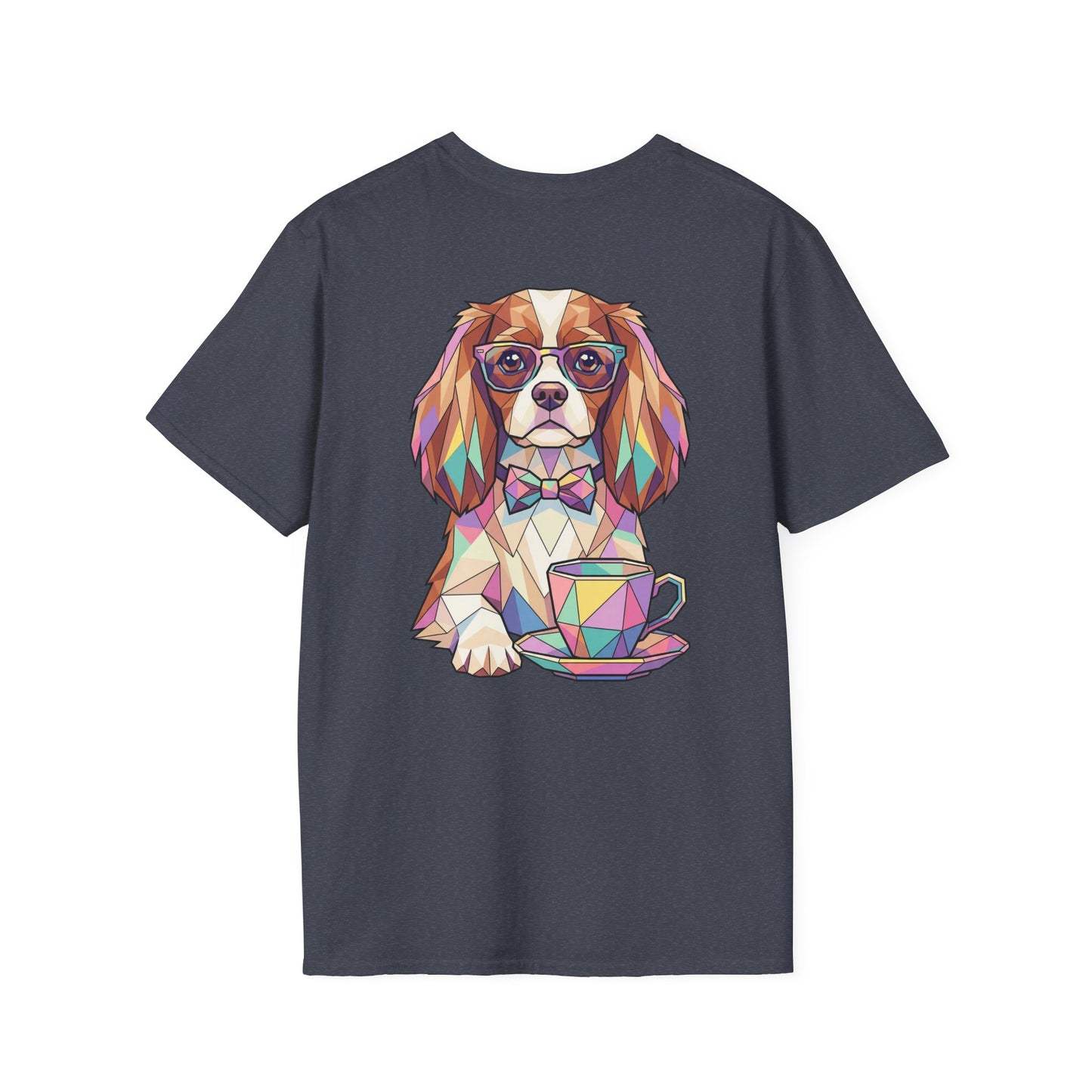 Tea Party Cavalier King Charles Tee - Pocket & Large Back Print